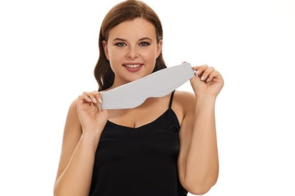 ALASKA BEAR Side Sleeper Sleep Mask, Patented, 100% Blackout, Pale Grey - color: A2 Pale Gray