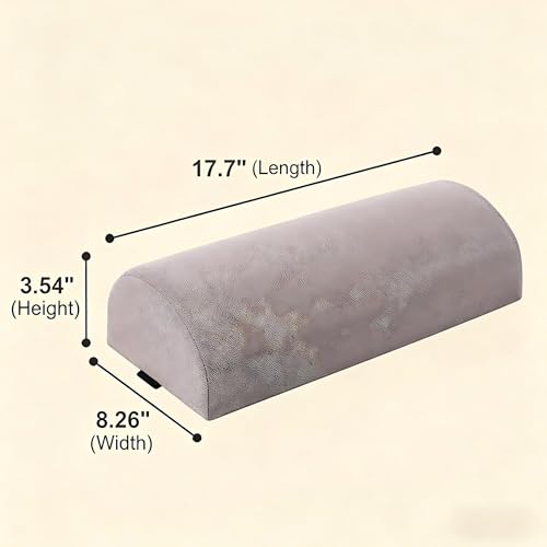 Under Knee Pillow, Half Moon Leg Pillow - Memory Foam Ergonomic Support Pillow for Side & Back Sleepers, Pain Relief & Alignment, Under Knee, Lumbar & Multi-Use Bolster Gray - size: 45X20X10CM