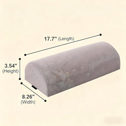 Under Knee Pillow, Half Moon Leg Pillow - Memory Foam Ergonomic Support Pillow for Side & Back Sleepers, Pain Relief & Alignment, Under Knee, Lumbar & Multi-Use Bolster Gray - size: 45X20X10CM