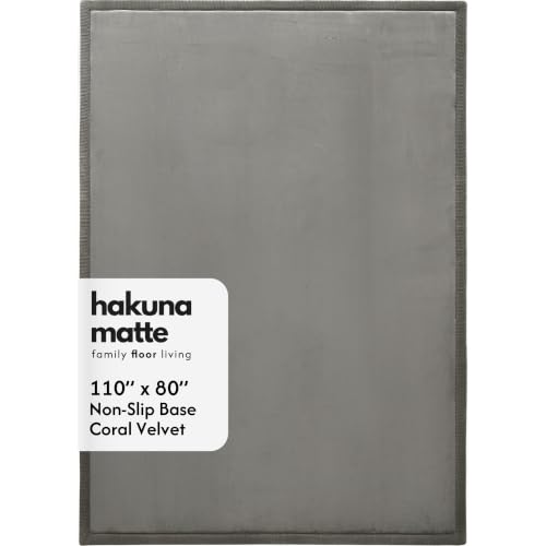 Hakuna Matte CloudSoft Baby Play Mat for Floor 80" x 110" Dark Gray - color: Dark Gray, size: 6'8" x 9'2"