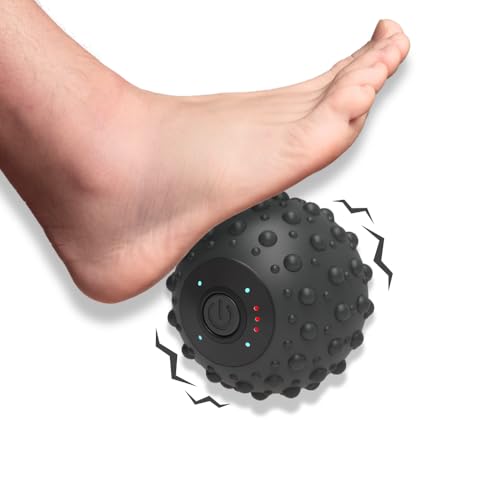ZeenKind Vibrating Massage Ball Foot Roller Plantar Fasciitis Pain Relief | Portable Foot Roller Massager Foot Arch and Heel Pain Deep Tissue Therapy Muscle Pain Myofascial Release, 4 Vibration Speed - color: Sphere Massage Ball With Vibration