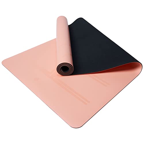 YOGA DESIGN LAB | The Infinity Mat | Luxurious Non-Slip Design Provides Unparalleled Grip to Support and Align You Beautifully | Eco-Friendly | w/Carrying Strap! - color: Diamond Align Coral, size: 5mm