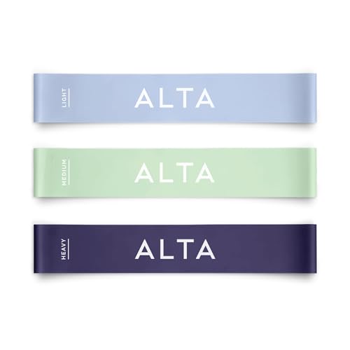 ALTA Mini Loop Bands for Exercise, Durable Latex, Small Resistance Bands - color: 3 Pack - Seaside