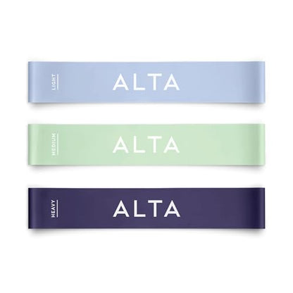 ALTA Mini Loop Bands for Exercise, Durable Latex, Small Resistance Bands - color: 3 Pack - Seaside