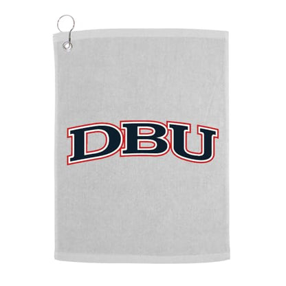 Sport Your Gear Dallas Baptist Patriots Golf Bag Towel - Officially Licensed - Athletic Logo - Ultra-Absorbent, Grommet Attachment, Keeps Clubs & Hands Dry - color: Dbu