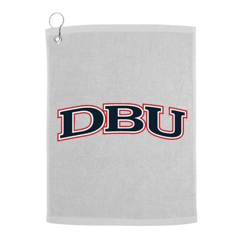 Sport Your Gear Dallas Baptist Patriots Golf Bag Towel - Officially Licensed - Athletic Logo - Ultra-Absorbent, Grommet Attachment, Keeps Clubs & Hands Dry - color: Dbu