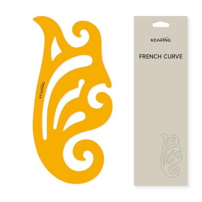 KEARING 1330 Single French Curve Ruler - Flexible Plastic Sewing Template | Flexible single clear PVC french curve template. Smooth drawing & grading curve for sewing pattern making - style: 1330(30CM)