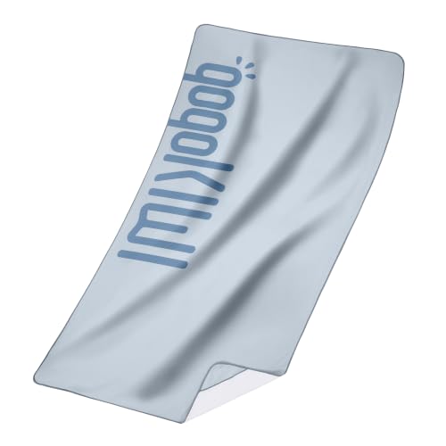 gogoKIWI Hot Yoga Mat Towel, 72 x 36 in, Corner Pockets, Baby Blue | Doubles as a hot yoga towel and Pilates towel, soaks up sweat, soft microfiber resists pilling, matches your mat - color: Baby Blue