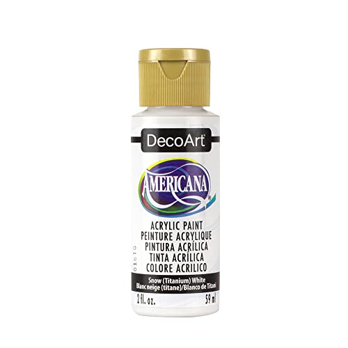 Americana Acrylics - Snow (Titanium White) White, 2 fl oz - color: Snow White, size: 2 Fl Oz (Pack of 1)