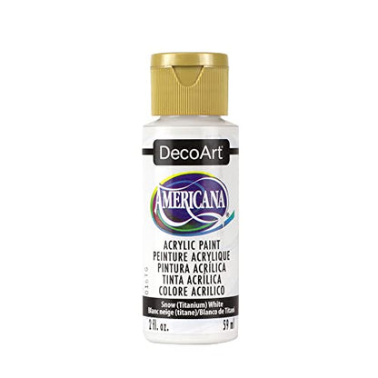 Americana Acrylics - Snow (Titanium White) White, 2 fl oz - color: Snow White, size: 2 Fl Oz (Pack of 1)