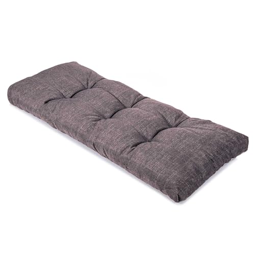 Non-Slip Tufted Bench Cushion - Thick & Durable Foam Seat Pad for Indoor Outdoor Furniture, Piano Bench, Porch Swing, Chair Cushion (Coffee, 45x18 Inch (Pack of 1)) - color: Coffee, size: 45x18 Inch (Pack of 1)