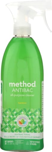 method All-Purpose Cleaner Spray, Bamboo, 28 fl oz | Antibacterial Cleaner Kills 99.9% of Household Germs, Cleans and Sanitizes in One Step, Tough on Grease, Easy on Surfaces