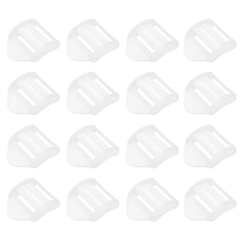 uxcell Plastic Ladder Slider Adjustable Buckles | Tension Lock Tri-Glides for Belt Backpack Straps Part Replacement - color: Transparent, size: 1"