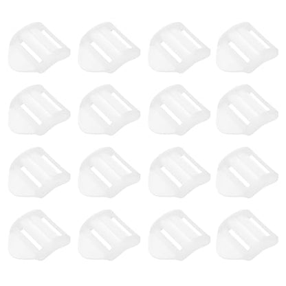 uxcell Plastic Ladder Slider Adjustable Buckles | Tension Lock Tri-Glides for Belt Backpack Straps Part Replacement - color: Transparent, size: 1"