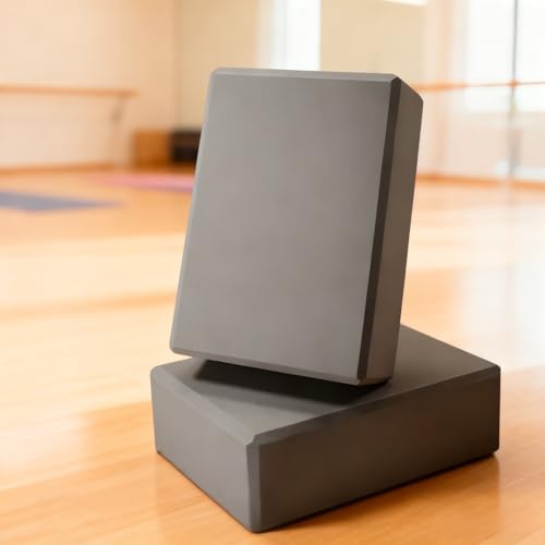 Non-Slip High-Density Yoga Foam Block – Balance & Support for Yoga, Pilates & Meditation - color: D.Grey