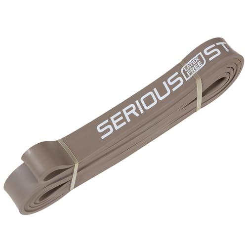 Serious Steel Fitness Non Latex (Latex Free Resistance Bands) Resistance Bands Exercise Bands | Use for Pull-Ups, At Home Workouts, Strength Training and Resistance Training(41" Sets) - color: #2 Taupe - (10-85 lbs)