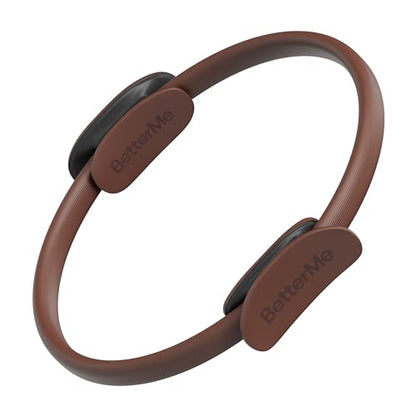 BetterMe Toning Pilates Ring – Magic Circle Pilates Ring for Strength & Flexibility – 15 Inch Fitness Ring for Home Pilates & Yoga Workouts - color: Chocolate Brown