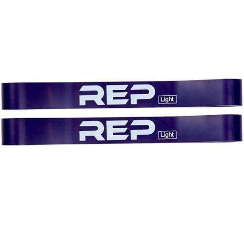 REP Fitness Short Resistance Bands for Strength and Conditioning. Multiple Resistance Levels Available from 5-230lbs. Sold as a Pair. 12" Length. - color: Purple
