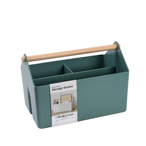 BLUE GINKGO Storage Basket, Medium 4.5L, Green, Made in Korea | Portable. Divided Storage Bin. Everyday Organization. - color: GREEN, size: Medium
