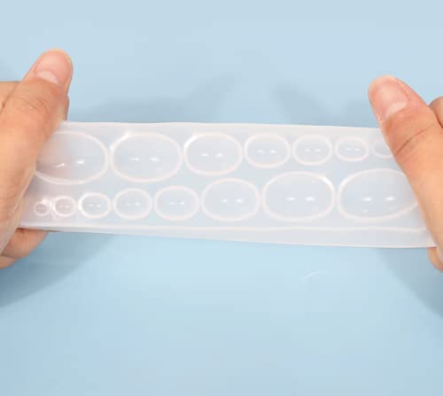 2PCS Cabochon Gem Silicone Mold | Clear Round Silicone Mold for Making Earrings, Jewelry Making, Crafting Projects - color: round-small