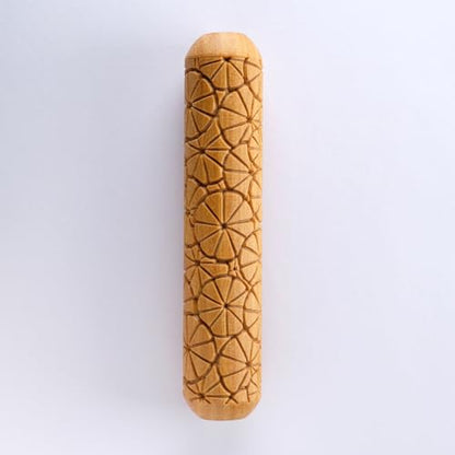 MKM Pottery Tools Wood Big Hand Rollers for Clay (BHR-146 Citrus Slices) - color: BHR-146 Citrus Slices