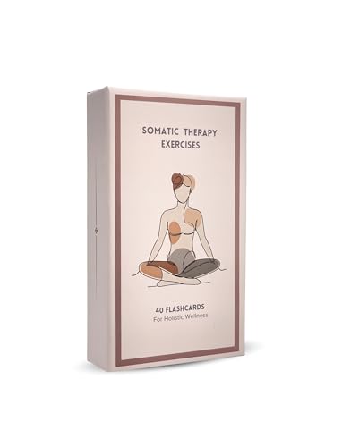 40 Somatic Therapy Exercise Cards - Mindfulness and Coping Skills Cards for Anxiety and Stress Relief | Emotional Healing, Grounding and Meditation Tool for Body Awareness | Perfect Self-Care Gift