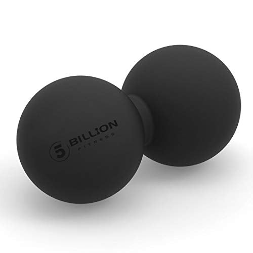 5BILLION Peanut Massage Ball - Double Lacrosse Massage Ball & Mobility Ball for Physical Therapy - Deep Tissue Massage Tool for Myofascial Release, Muscle Relaxer, Acupoint Massage (Black) - color: Black