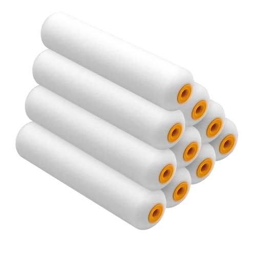 King Origin Foam Paint Roller, 10 Pack, 6 Inch High Density Roller | Foam Paint Roller Covers for Smooth Paint Application, No Lint Shedding on Walls, House - size: 10 PCS, 6"