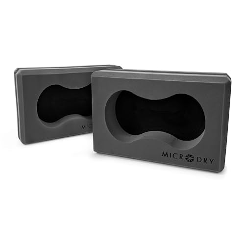 Microdry Sure-Grip Yoga Blocks Collection - color: Grey/Black