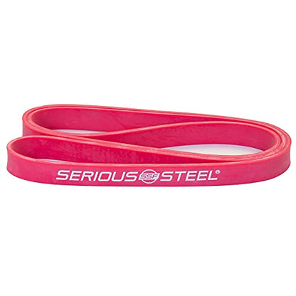 Serious Steel Fitness 81.3cm(32인치) 저항 트레이닝 밴드 (휴대용 운동 밴드 시스템 트레이닝 밴드 - 152cm(5피트 10인치) 미만의 개인에게 적합) - color: #2 레드 (4.5-22.7 kg)