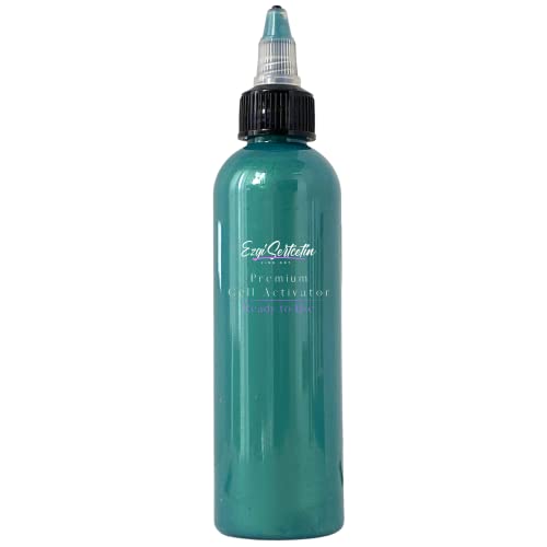 Premium Cell Activator for Acrylic Pouring, Ready to Pour, Metallic Real Teal, 4oz, Paint - color: Metallic Real Teal
