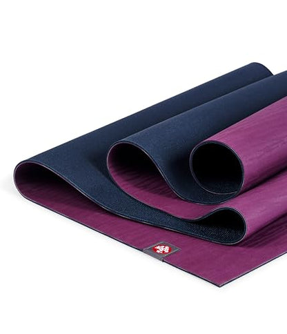 Manduka eKO Yoga Mat - Natural Rubber | Eco-Friendly | Soft Textured Surface| Natural Next-to-Skin Feel - color: Acai Midnight, size: 71" x 24"