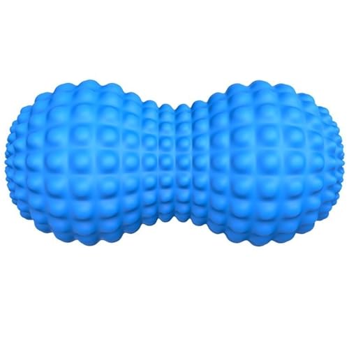 SELEWARE Peanut Massage Ball, Double Lacrosse Roller for Muscle Relief - color: Blue