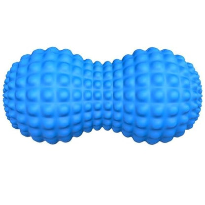 SELEWARE Peanut Massage Ball, Double Lacrosse Roller for Muscle Relief - color: Blue