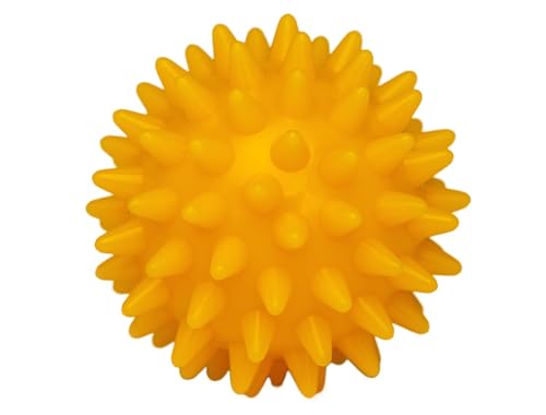 Sole Premium Foot Care Products Saj Ball - Mini Spiky Relaxing Massage, Deep Tissue Plantar Fasciitis Relief - Gift Box, Yellow - color: Yellow