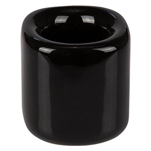 Mega Candles 10 pcs Black 1/2 Inch Diameter Ceramic Chime Ritual Spell Candle Holders, Great for Casting Chimes, Meditation, Rituals, Spells, Vigil, Witchcraft, Wiccan Supplies - color: Black, size: 10 Pieces