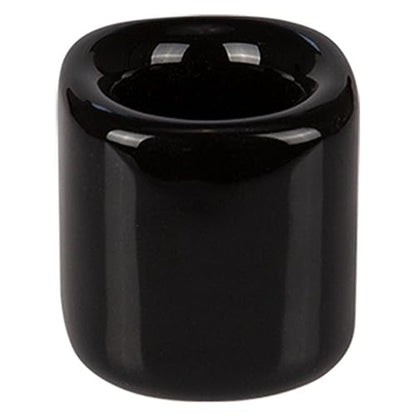 Mega Candles 10 pcs Black 1/2 Inch Diameter Ceramic Chime Ritual Spell Candle Holders, Great for Casting Chimes, Meditation, Rituals, Spells, Vigil, Witchcraft, Wiccan Supplies - color: Black, size: 10 Pieces