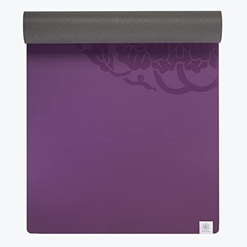 Gaiam Dry-Grip Yoga Mat, Non-Slip, Hot Yoga - color: Purple (Standard)
