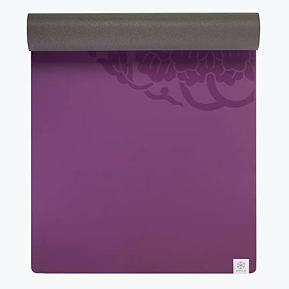 Gaiam Dry-Grip Yoga Mat, Non-Slip, Hot Yoga - color: Purple (Standard)