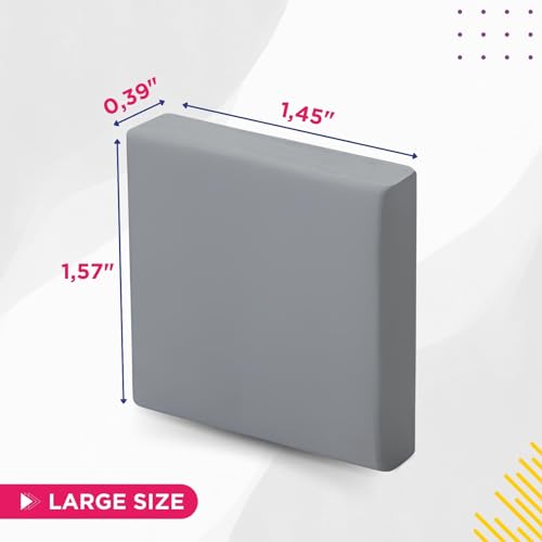 Kneaded Erasers - 6 Pack Large Size Grey Kneadable Art Gum Erasers for Charcoal Pencils & Sketching