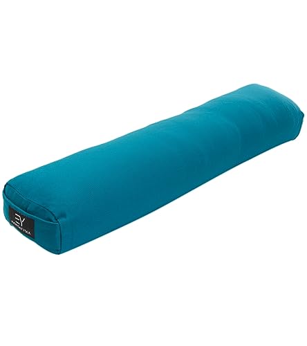 Everyday Yoga Premium Bolster, Soft Meditation Pillow, Multi-Colors | Carry Handle, Lightweight Cushion, Removable & Machine-Washable Cover, For Restorative Yoga & Relaxation - color: Peacock, style: C. Pranayama