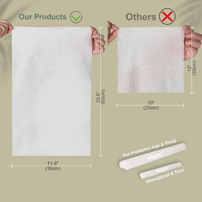 16 Pack Disposable Towels for Travel Compressed Towels Washcloths 23''X12'' - size: M size-16pcs 23.6"x11.8"