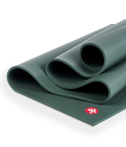 Manduka PRO Yoga Mat - 6mm | Lifetime Durability | Hygienic Construction | Premium Studio Quality | Teacher Approved - color: Black Sage, size: 78" x 78"