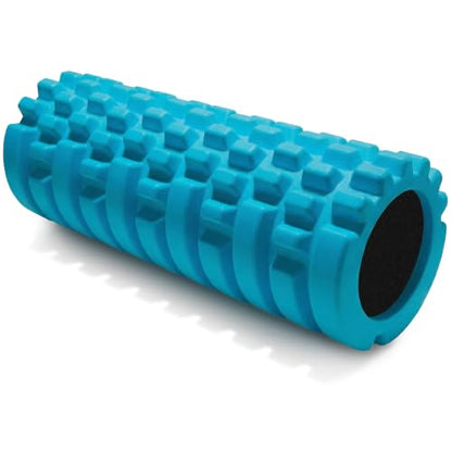 321 Strong Foam Roller - Medium Density Deep Tissue Massager for Muscle Massage and Myofascial Trigger Point Release, with 4K eBook - color: Aqua