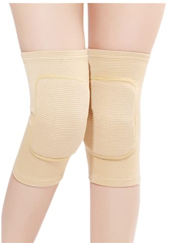 JUMISEE Kids Knee Pad, Anti-Slip Padded Sponge Knee Brace Breathable Flexible Elastic Knee Support for Football Volleyball Dance Skating Basketball Sports - color: Nude, size: X-Small(4-7 Years old)