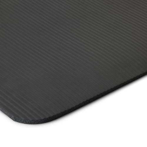 Amazon Basics Extra Thick Exercise Yoga Mat with Carrying Strap - color: Black, style: 1/2 Inch