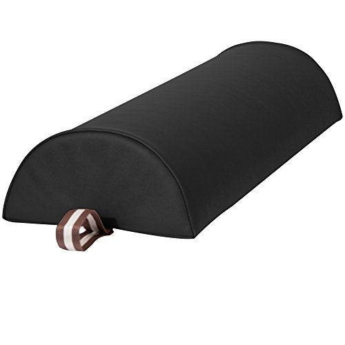 Master Massage 22.9x66cm(9x26인치) 반원형 마사지 볼스터 - 블랙 - color: 블랙.