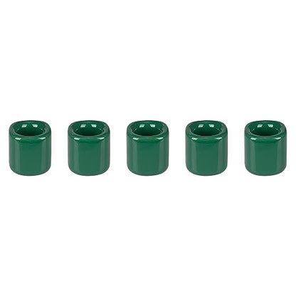 Mega Candles 5 pcs Green 1/2 Inch Diameter Ceramic Chime Ritual Spell Candle Holders, Great for Casting Chimes, Meditation, Rituals, Spells, Vigil, Witchcraft, Wiccan Supplies - color: Green, size: 5 Pieces