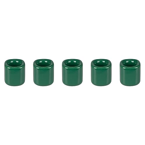 Mega Candles 5 pcs Green 1/2 Inch Diameter Ceramic Chime Ritual Spell Candle Holders, Great for Casting Chimes, Meditation, Rituals, Spells, Vigil, Witchcraft, Wiccan Supplies - color: Green, size: 5 Pieces