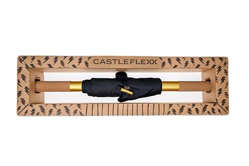 CastleFlexx Mobility and Full Body Strengthening Device | Non-Elastic Stretch Strap with Natural Premium Cork Handles for Stretching, Exercise, Physical Therapy, and Yoga - size: Standard
